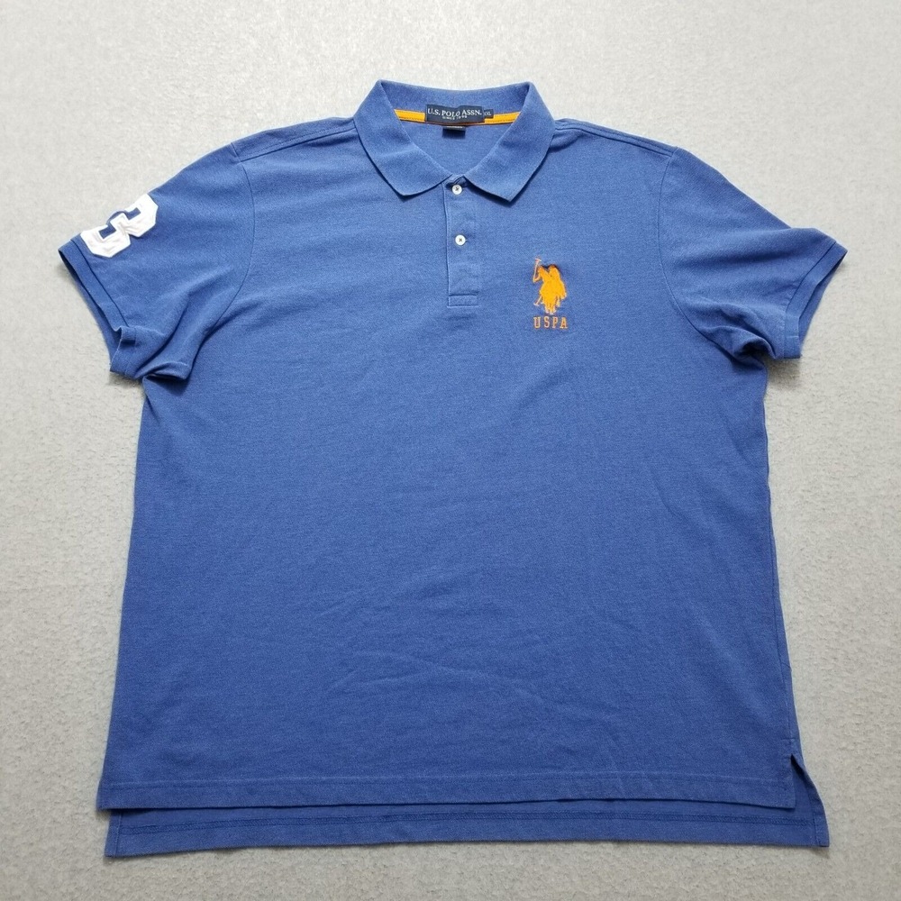 Us Polo Assn Shirt Mens XXL Blue Short Sleeve Casual Embroidered Logo